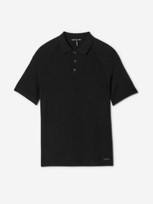 Sun Day Red 3D Knit Polo Černé | EJLHNWZ-68