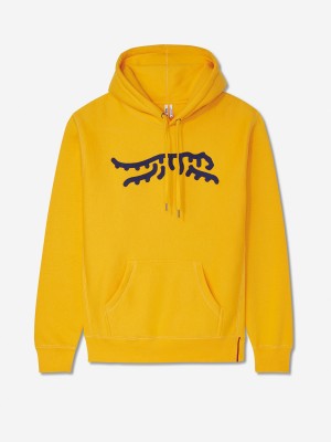 Sun Day Red Luare Chain Stitch Hoodie Gold/Navy | QHGDPTL-87