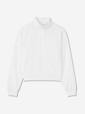 Sun Day Red Luxe Lounge Midweight Quarter Zip Bílé | HNCLGJI-15