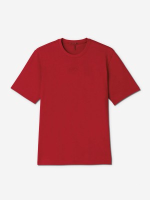 Sun Day Red Short Sleeve Dark Nebula T-Shirt Červené | TUVFQBX-93